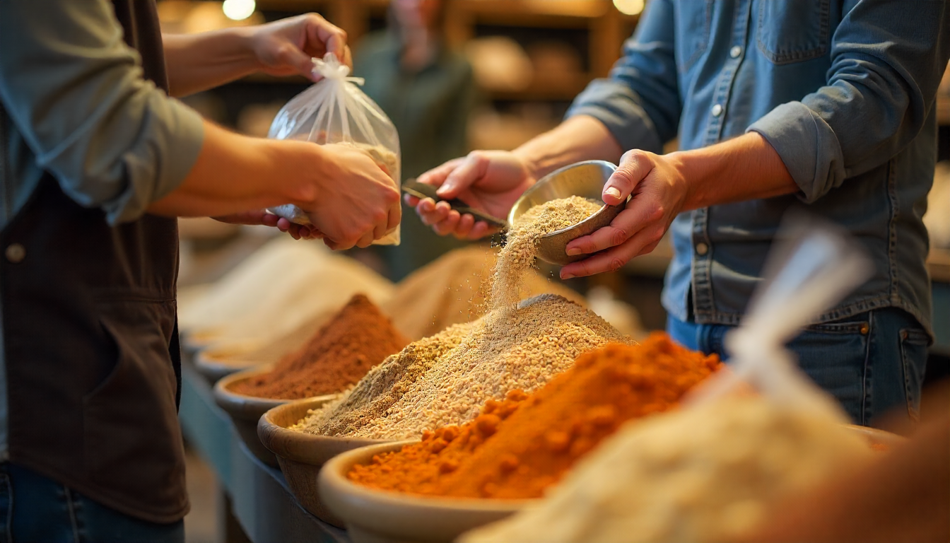 касса и весы для взвешивания товаров