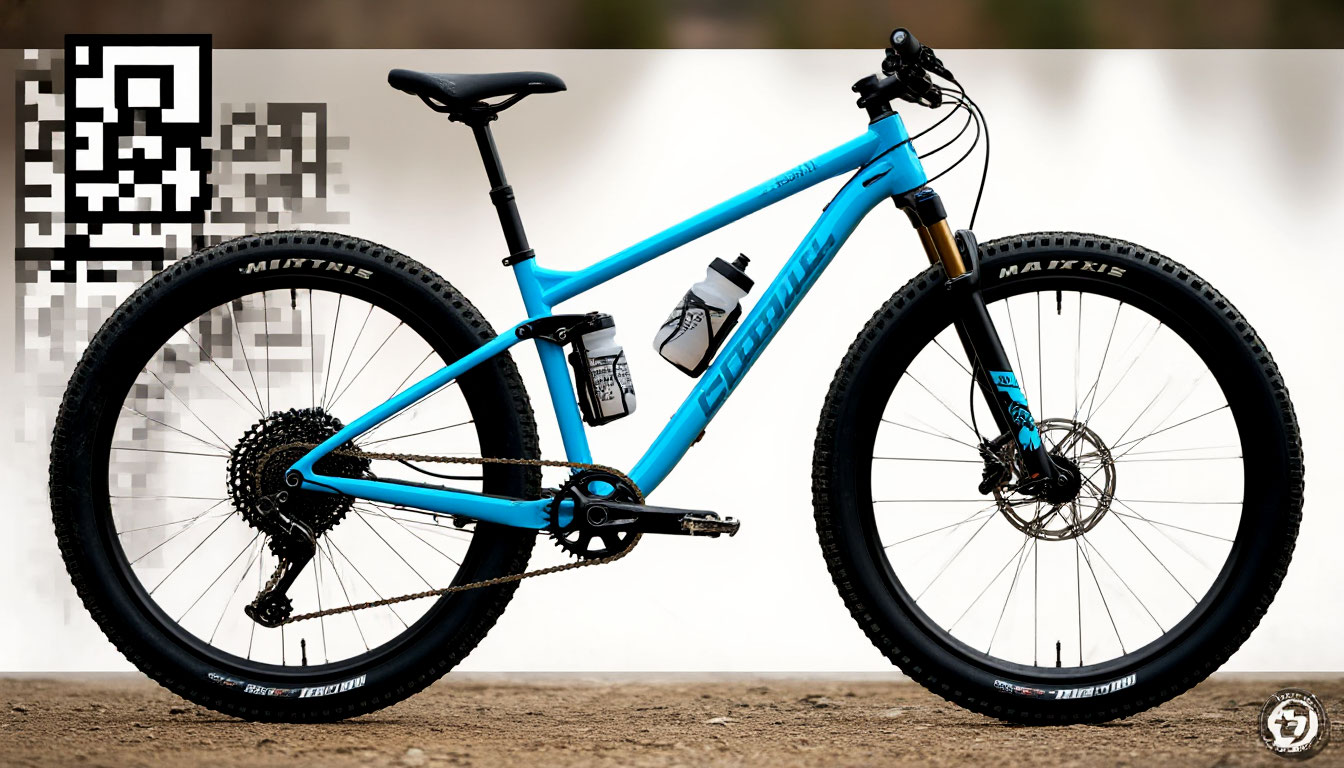 Пример нанесения кода Data Matrix на раму велосипеда