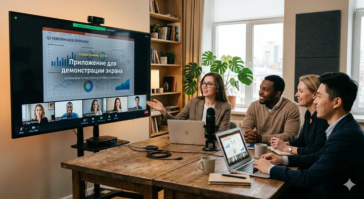 Приложения для демонстрации экрана во время видеоконференций