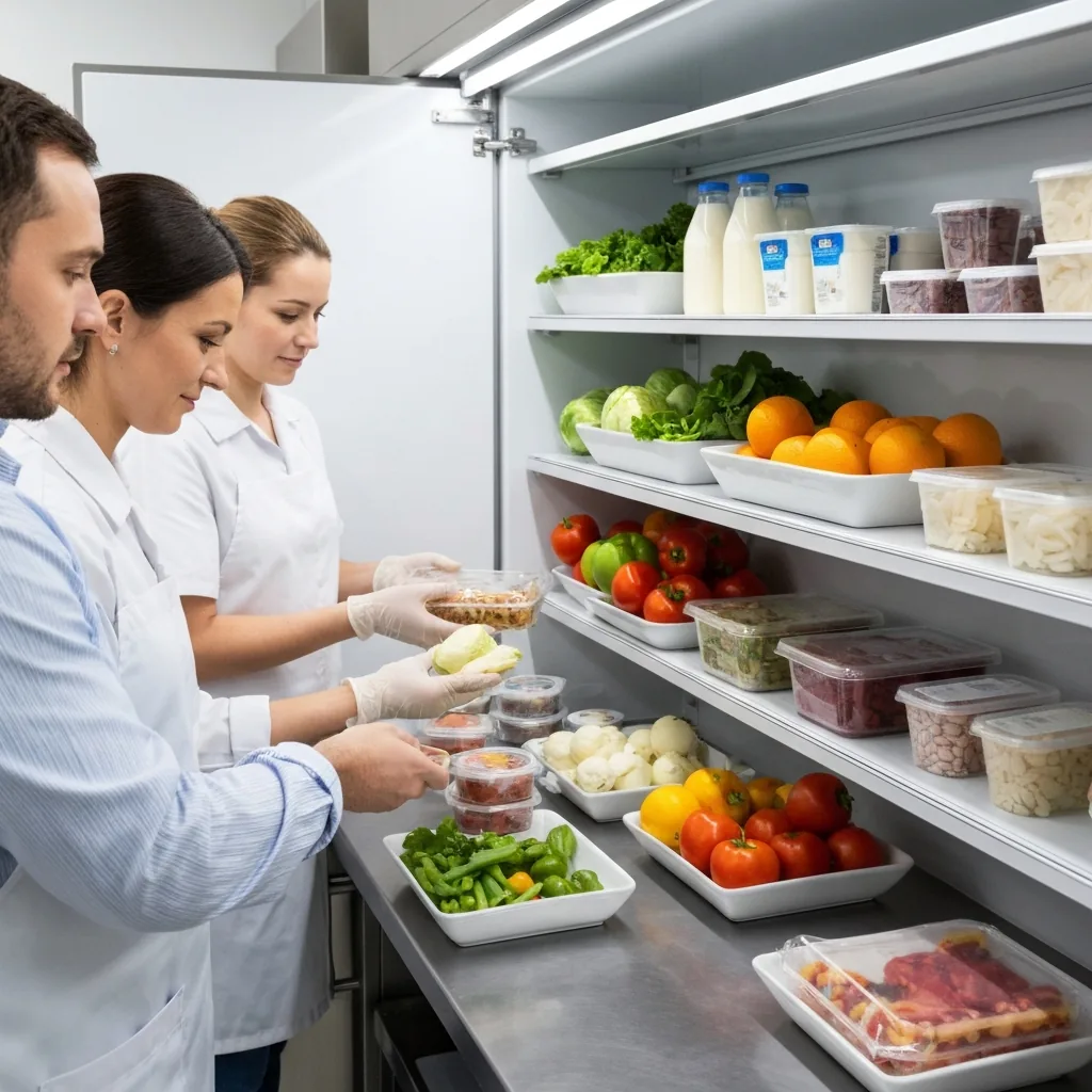 Холодильное оборудование на складе пищевых продуктов