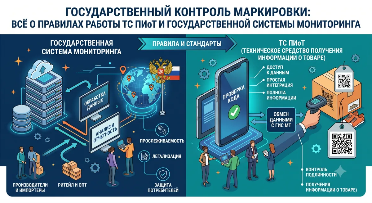Государственный контроль маркировки: ТС ПИоТ и мониторинг