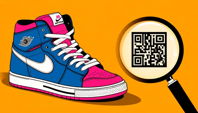 Пример размещения кода маркировки обуви