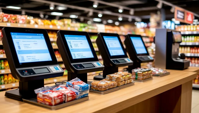 Кассы самообслуживания и сотрудники контроля