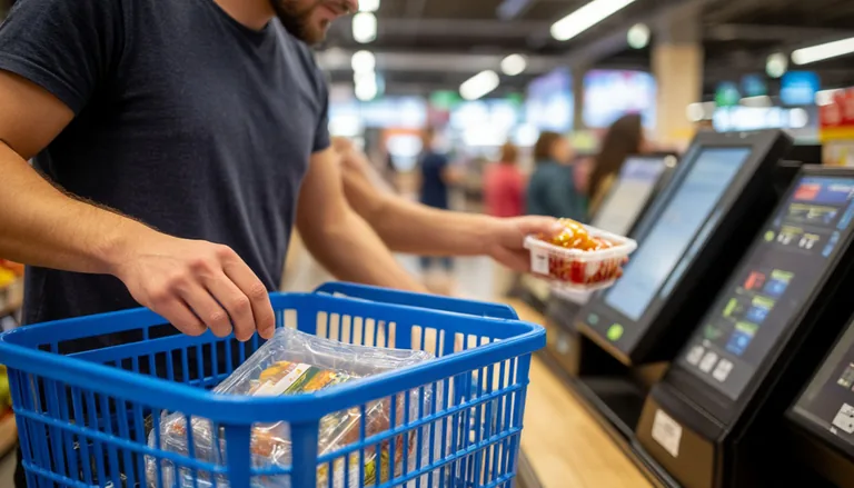 Касса самообслуживания в работе