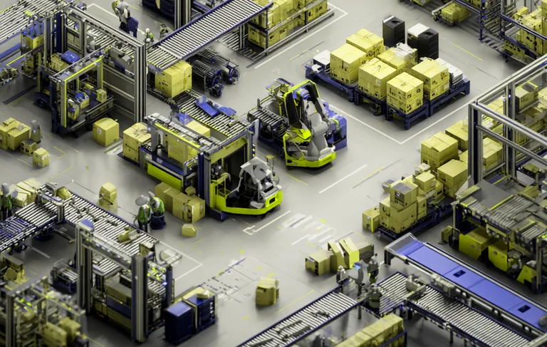 Роботизированная система на производстве