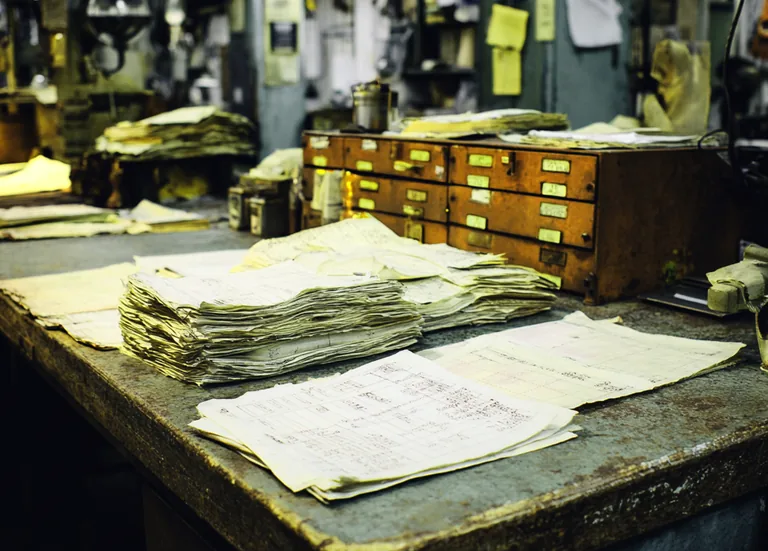 Погрузчик на складе временного хранения