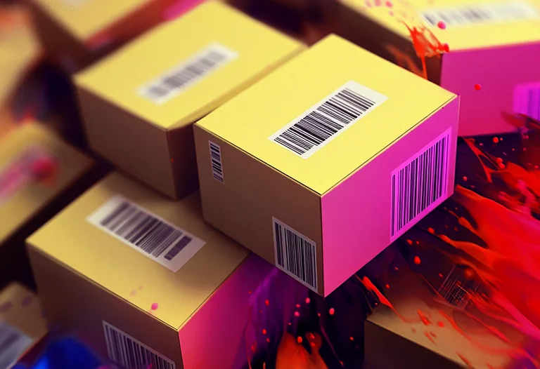 Пример упаковки отправлений со штрихкодами