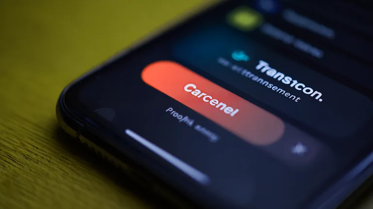 Отмена транзакции через приложение