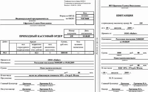 какими документами оформляются кассовые операции