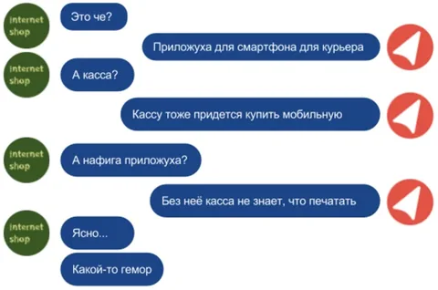 Т.е. отдельная касса для курьеров
