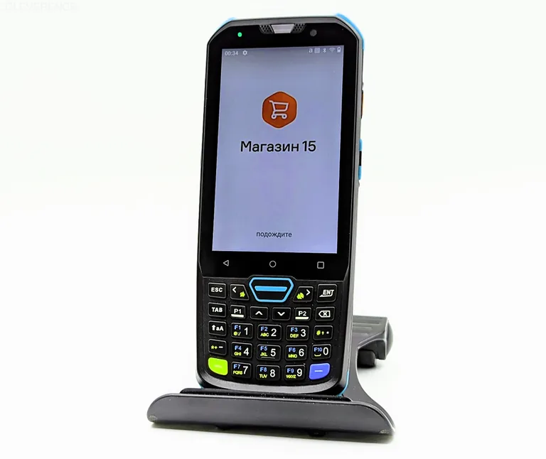 ПО Магазин 15 на экране терминала сбора данных Mindeo 
