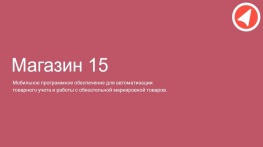 Презентация "Магазин 15": Как навести порядок в торговом зале и окупить затраты за 2 месяца