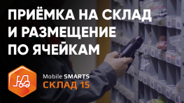 Приёмка и размещение по ячейкам в Mobile SMARTS: Склад 15