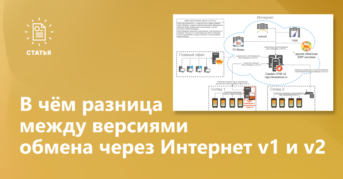 В чём разница между версиями обмена через Интернет v1 и v2?