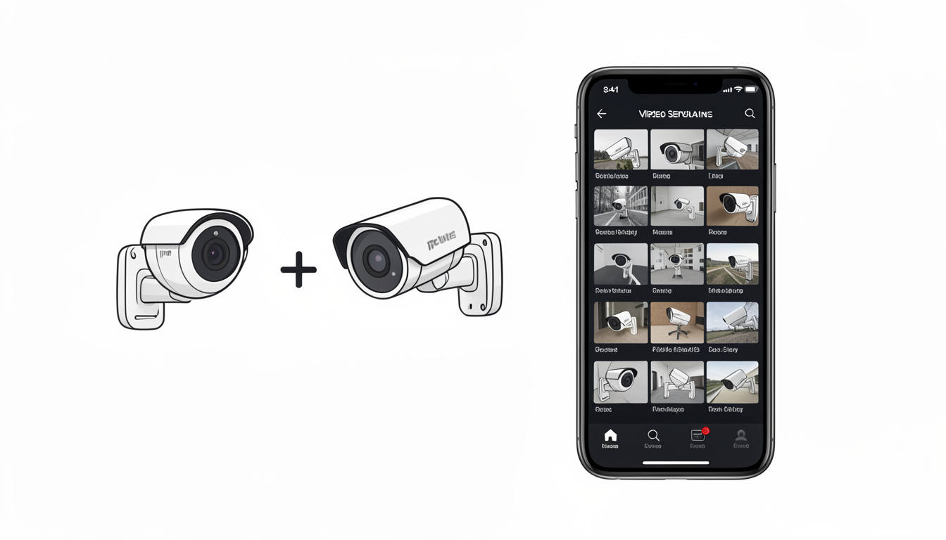 Схема подключения камер и маршрутизатора