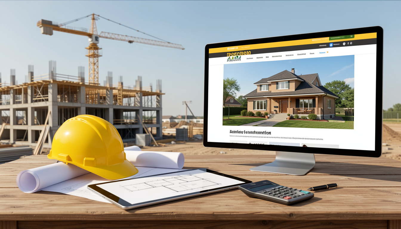 Пример профиля строительной компании в приложении