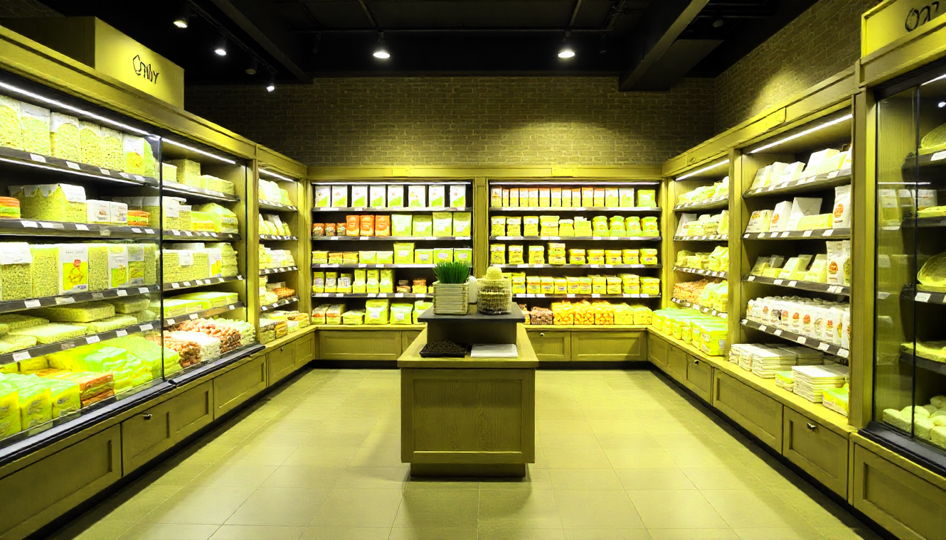 Пример коробочной выкладки в магазине