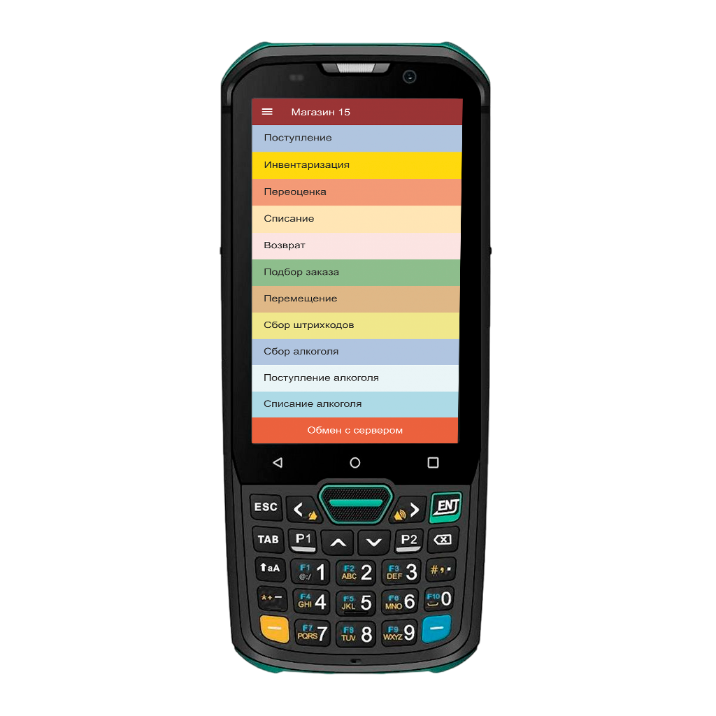 Пример интерфейса приложения на ТСД