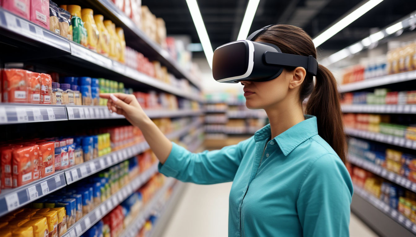 Демонстрация использования AR-очков в торговом пространстве