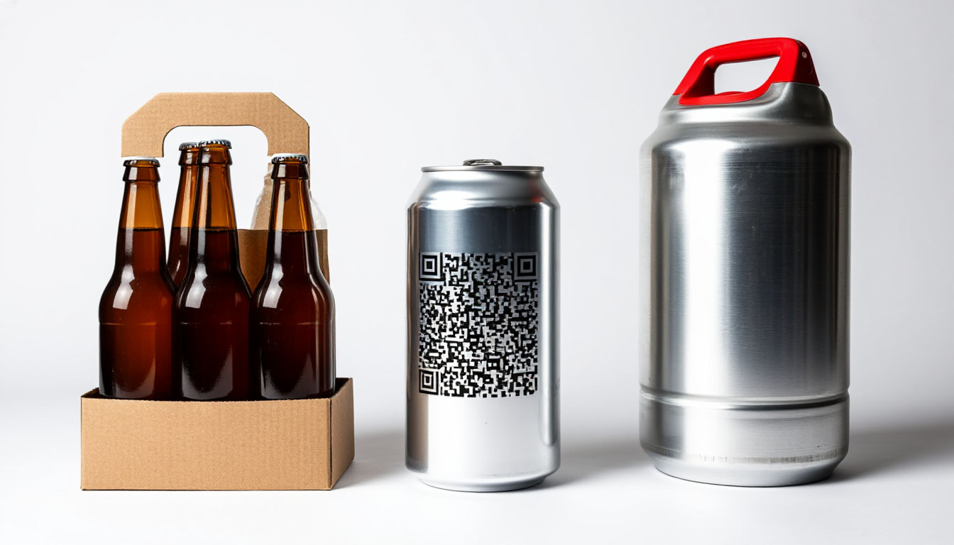 Пример Data Matrix на упаковке пива