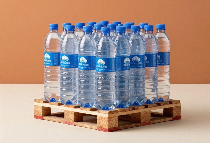 Линия розлива воды с маркировкой