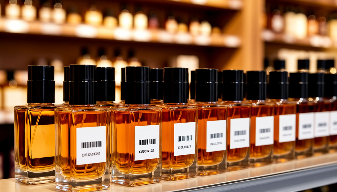 Сканирование кода на упаковке духов