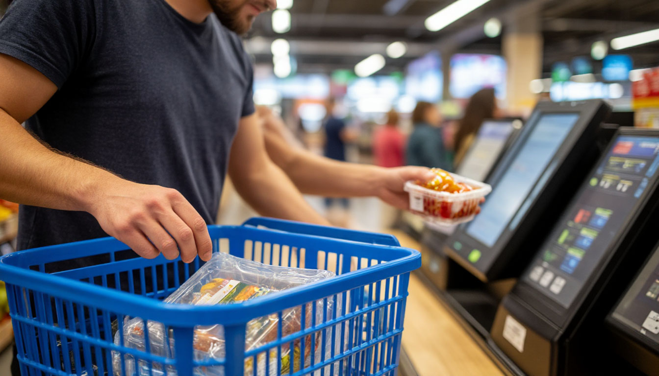 Касса самообслуживания в работе