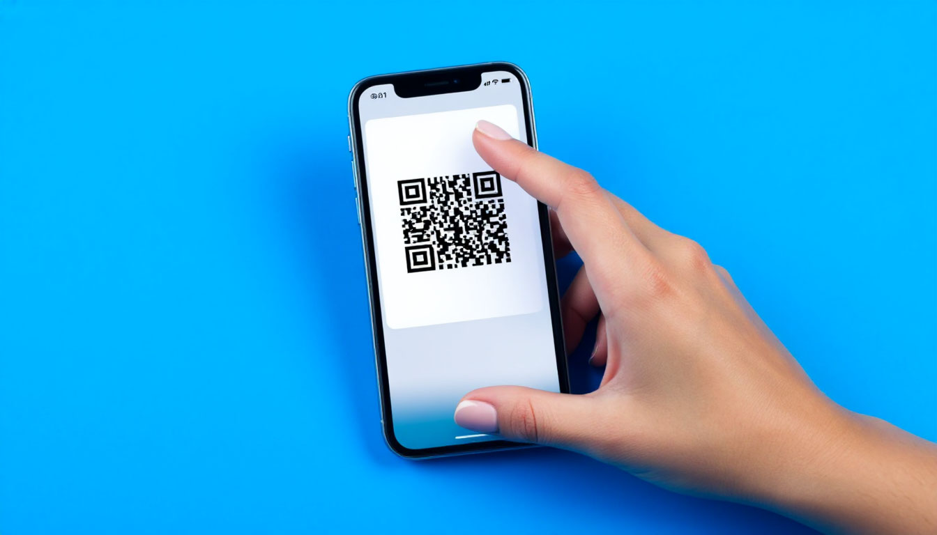 Процесс сканирования товара через камеру телефона