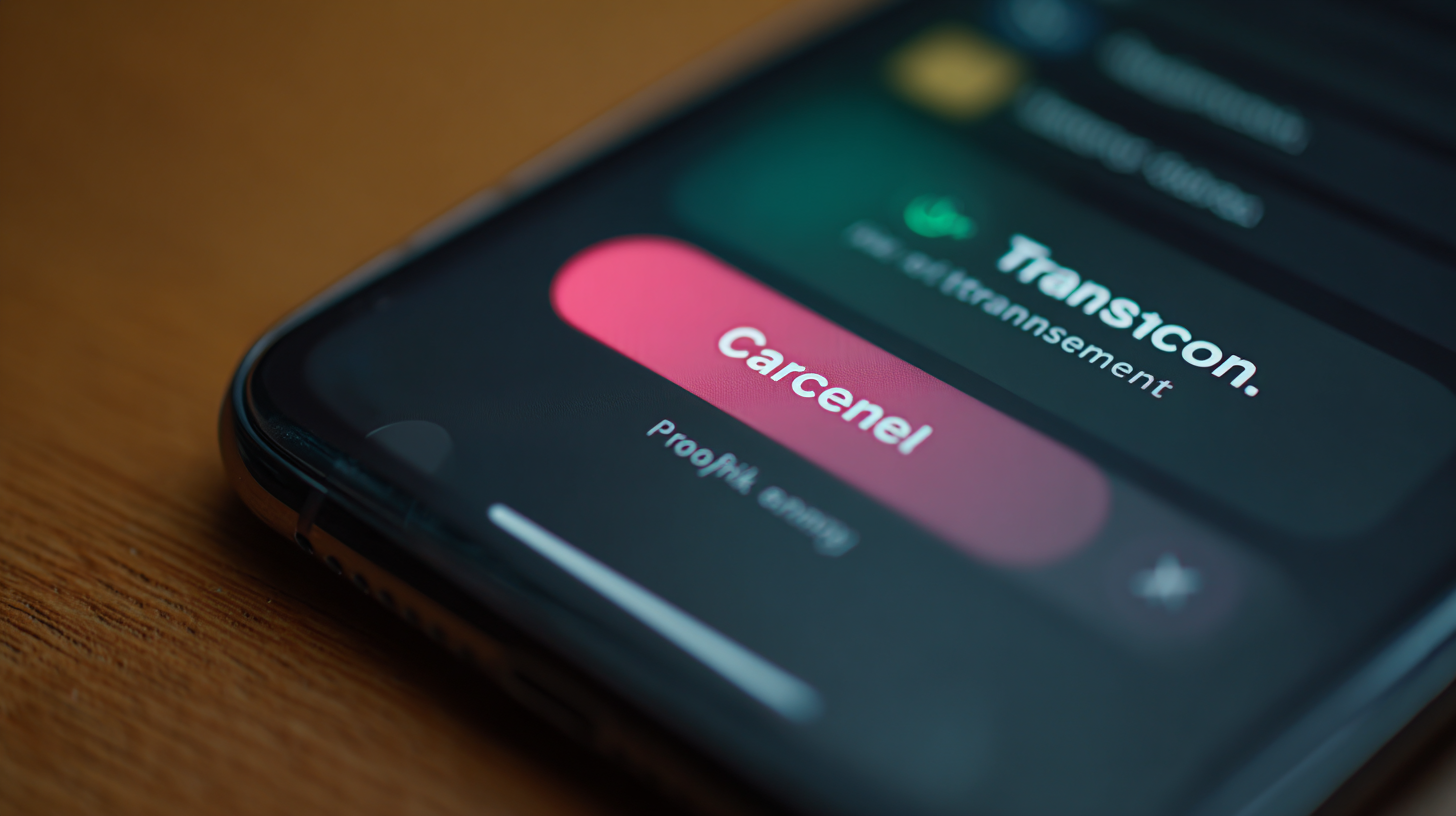 Отмена транзакции через приложение