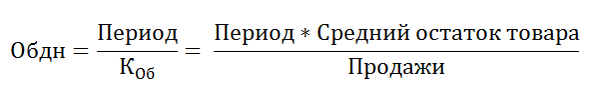 схема оборачиваемости товара